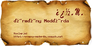 Örmény Medárda névjegykártya